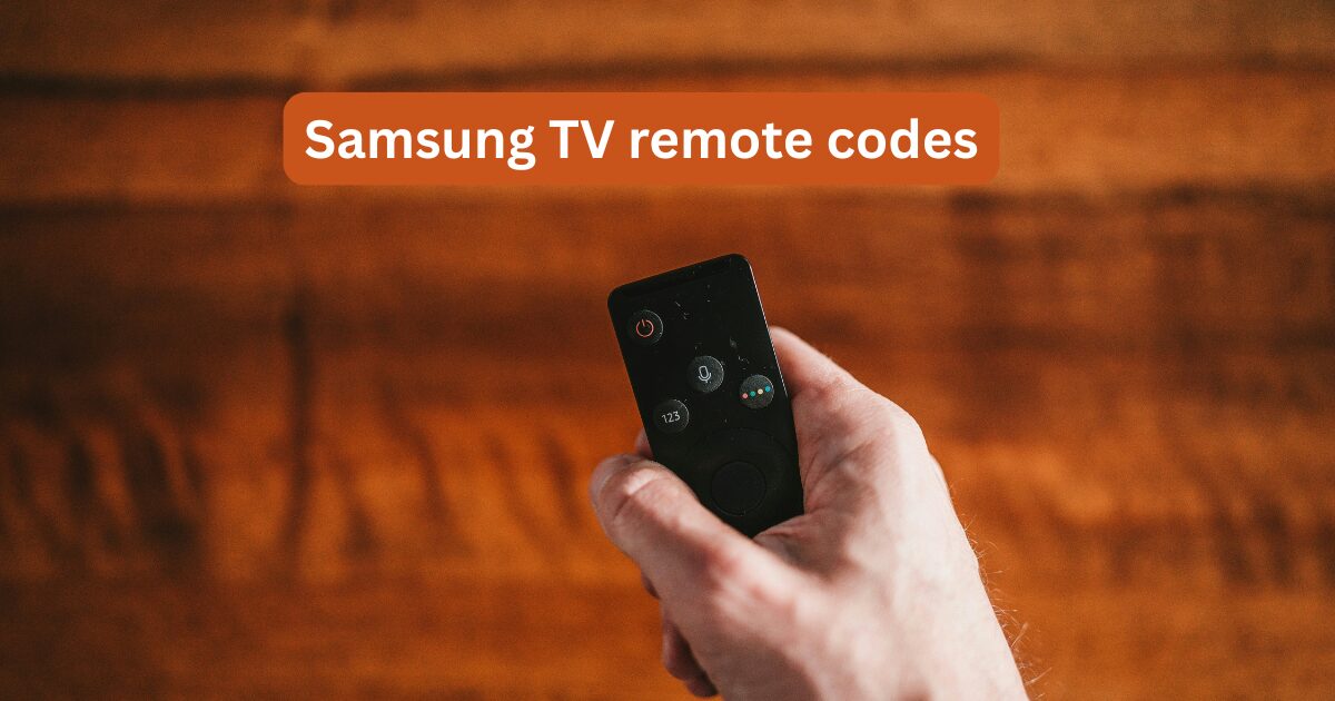 Samsung TV remote codes