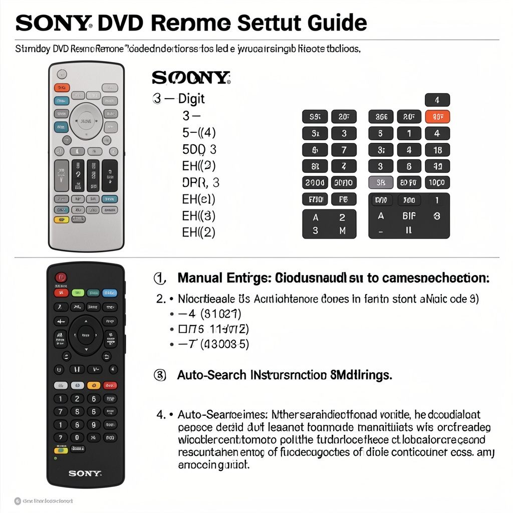 sony dvd player remote control codes